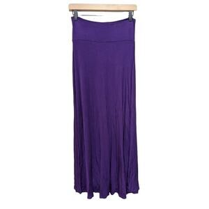 Lock & Love Dress Womens M Purple Strapless Midi Pull On Stretch Beach Boho NWT